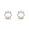 Thumbnail Image 0 of Disney Treasures Aristocats 0.085 CT. T.W. Diamond Marie Outline Stud Earrings in Sterling Silver and 10K Rose Gold