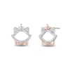 Thumbnail Image 1 of Disney Treasures Aristocats 0.085 CT. T.W. Diamond Marie Outline Stud Earrings in Sterling Silver and 10K Rose Gold