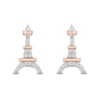 Thumbnail Image 0 of Disney Treasures Aristocats 0.065 CT. T.W. Diamond Eiffel Tower Stud Earrings in Sterling Silver and 10K Rose Gold