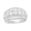 Thumbnail Image 0 of Marilyn Monroe™ Collection 1.95 CT. T.W. Baguette and Round Diamond Multi-Row Ring in 14K White Gold