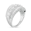 Thumbnail Image 1 of Marilyn Monroe™ Collection 1.95 CT. T.W. Baguette and Round Diamond Multi-Row Ring in 14K White Gold