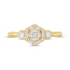 Thumbnail Image 3 of Marilyn Monroe™ Collection 0.45 CT. T.W. Diamond Hexagon Frame Art Deco Engagement Ring in 14K Gold