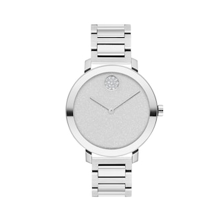 Ladies' Movado Bold® Evolution Crystal Accent Watch with Silver-Tone Dial (Model: 3600732)