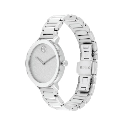 Ladies' Movado Bold® Evolution Crystal Accent Watch with Silver-Tone Dial (Model: 3600732)