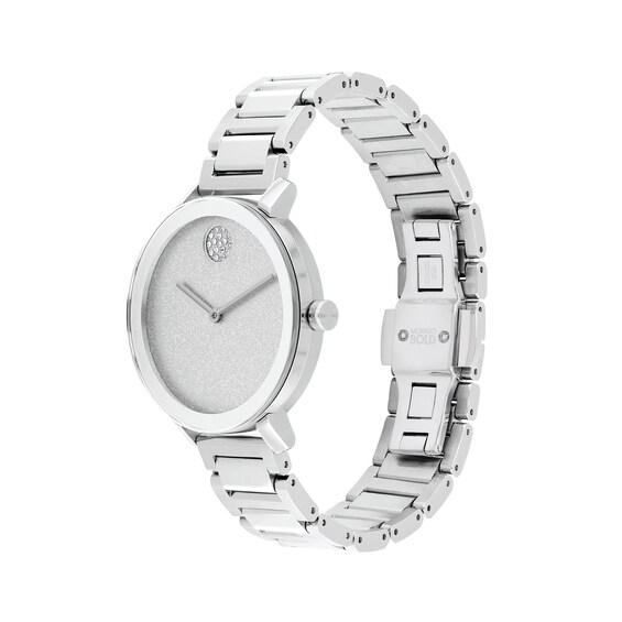 Ladies' Movado Bold® Evolution Crystal Accent Watch with Silver-Tone Dial (Model: 3600732)