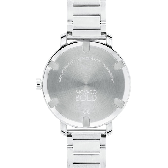 Ladies' Movado Bold® Evolution Crystal Accent Watch with Silver-Tone Dial (Model: 3600732)