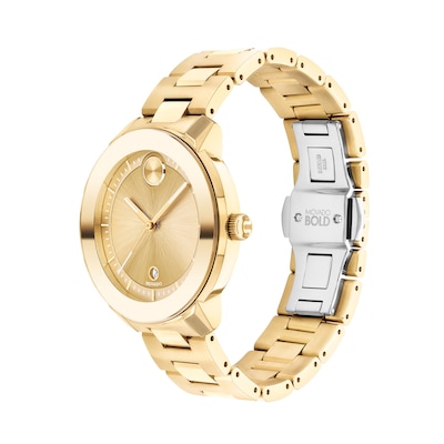 Ladies' Movado Bold® Verso Gold-Tone IP Watch with Gold-Tone Dial (Model: 3600750)