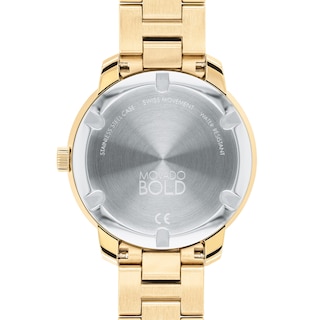 Ladies' Movado Bold® Verso Gold-Tone IP Watch with Gold-Tone Dial (Model: 3600750)