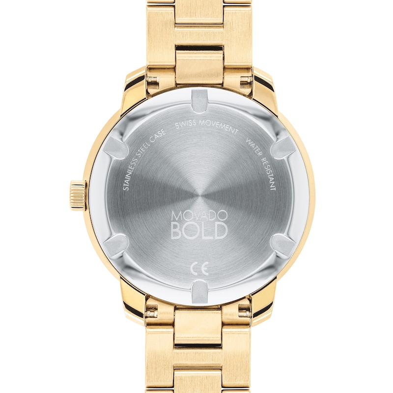 Ladies' Movado Bold® Verso Gold-Tone IP Watch with Gold-Tone Dial (Model: 3600750)|Peoples Jewellers