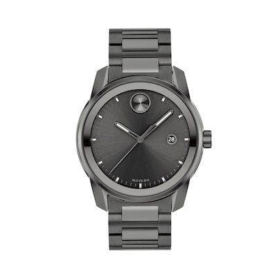 Men's Movado Bold® Verso Gunmetal Grey IP Watch with Grey Dial (Model: 3600736)