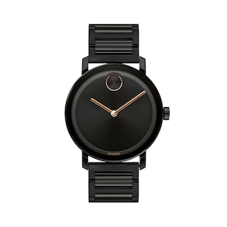 Men's Movado Bold® Evolution Black IP Watch with Black Dial (Model: 3600752)