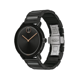 Men's Movado Bold® Evolution Black IP Watch with Black Dial (Model: 3600752)