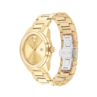 Men's Movado Bold® Verso Gold-Tone IP Watch with Gold-Tone Dial (Model: 3600735)