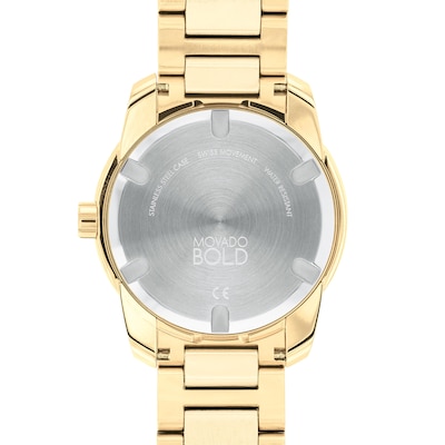 Men's Movado Bold® Verso Gold-Tone IP Watch with Gold-Tone Dial (Model: 3600735)