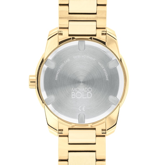 Men's Movado Bold® Verso Gold-Tone IP Watch with Gold-Tone Dial (Model: 3600735)