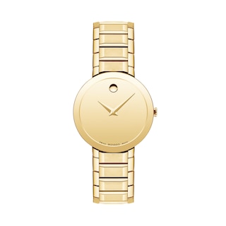 Ladies' Movado Sapphire™ Gold-Tone PVD Watch with Gold-Tone Dial (Model: 0607549)