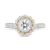 Collector's Edition Enchanted Disney Beauty and the Beast Diamond Engagement Ring in 14K Two-Tone Gold