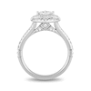 Thumbnail Image 2 of Enchanted Disney Ultimate Princess Celebration 0.95 CT. T.W. Princess-Cut Diamond Engagement Ring in 14K White Gold