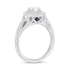 Vera Wang Love Collection 0.95 CT. T.W. Oval Diamond Double Frame Engagement Ring in 14K White Gold