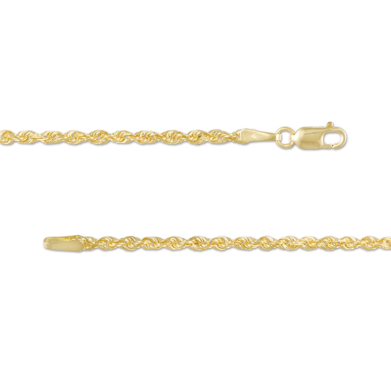 2.4mm Glitter Rope Chain Necklace in Solid 14K Gold - 20"|Peoples Jewellers
