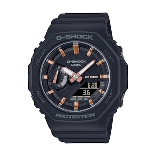 Women’s Casio G-Shock S Series Black Resin Strap Watch with Black Dial (Model: GMAS2100-1A)