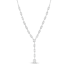 2.00 CT. T.W. Baguette and Round Diamond "Y" Necklace in 10K White Gold