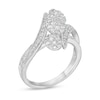 Thumbnail Image 2 of 1.00 CT. T.W. Composite Diamond Three Stone Bypass Ring in 10K White Gold