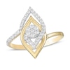 0.30 CT. T.W. Composite Diamond Interlocking Flame Ring in 10K Gold