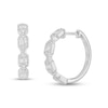 Thumbnail Image 0 of 0.50 CT. T.W. Diamond Elongated Hexagon Hoop Earrings in 10K White Gold