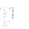 Thumbnail Image 2 of 0.50 CT. T.W. Diamond Elongated Hexagon Hoop Earrings in 10K White Gold