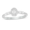 Thumbnail Image 0 of 0.20 CT. T.W. Oval Diamond Frame Promise Ring in 10K White Gold