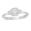 Thumbnail Image 0 of 0.20 CT. T.W. Princess-Cut Diamond Cushion Frame Promise Ring in 10K White Gold