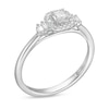 Thumbnail Image 2 of 0.20 CT. T.W. Princess-Cut Diamond Cushion Frame Promise Ring in 10K White Gold