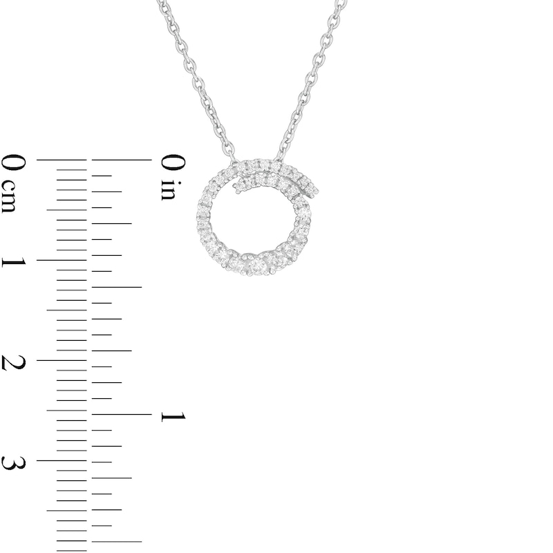 Main Image 3 of Marilyn Monroe™ Collection 0.23 CT. T.W. Journey Diamond Spiral Pendant in 10K White Gold