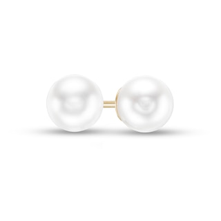 IMPERIAL® 6.0-6.5mm Akoya Cultured Pearl Stud Earrings in 14K Gold