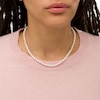 Thumbnail Image 1 of IMPERIAL® 5.0-6.0mm Freshwater Cultured Pearl Strand Necklace with 14K Gold Fish-Hook Clasp-16"