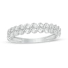 Thumbnail Image 0 of 0.50 CT. T.W. Diamond Swirl Double Row Anniversary Band in 10K White Gold