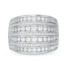 Thumbnail Image 0 of 1.00 CT. T.W. Diamond Multi-Row Anniversary Band in 10K White Gold
