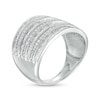 Thumbnail Image 2 of 1.00 CT. T.W. Diamond Multi-Row Anniversary Band in 10K White Gold