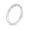 Thumbnail Image 2 of 0.12 CT. T.W. Diamond Vintage-Style Scallop Edge Anniversary Band in 10K White Gold