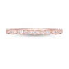 Thumbnail Image 3 of 0.12 CT. T.W. Diamond Vintage-Style Scallop Edge Anniversary Band in 10K Rose Gold