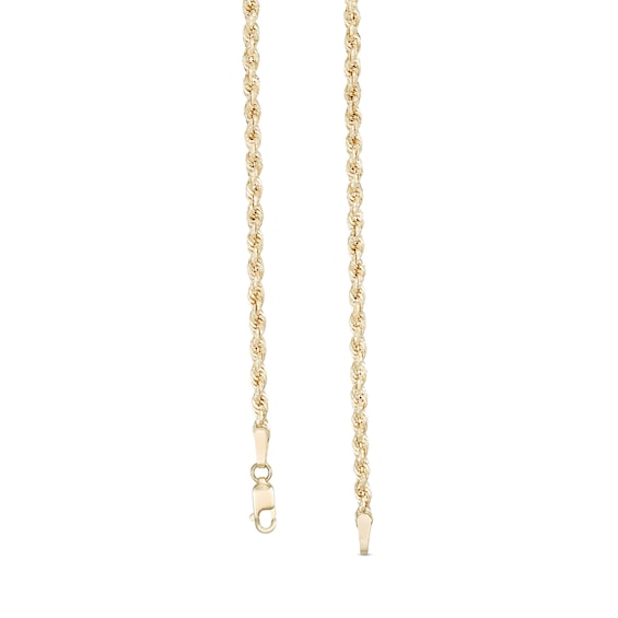 2.65mm Evergreen Rope Chain Necklace in Hollow 10K Gold