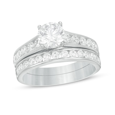 CT. T.W. Certified Lab-Created Diamond Bridal Set in 14K Gold (F/SI2