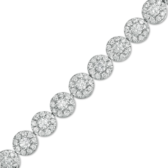 3.50 CT. T.W. Certified Lab-Created Diamond Frame Bracelet in 14K White Gold (F/SI2) - 7.25"