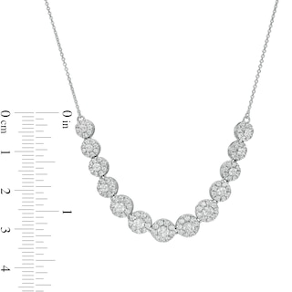 1.50 CT. T.W. Certified Lab-Created Diamond Frame Necklace in 14K White Gold (F/SI2)