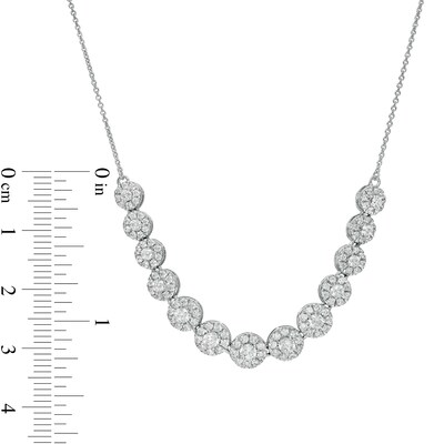 1.50 CT. T.W. Certified Lab-Created Diamond Frame Necklace in 14K White Gold (F/SI2)