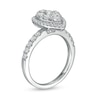 Thumbnail Image 2 of 1.25 CT. T.W. Composite Diamond Pear-Shaped Frame Engagement Ring in 10K White Gold