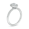 Thumbnail Image 2 of 0.88 CT. T.W. Pear-Shaped Diamond Frame Engagement Ring in 14K White Gold