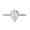 Thumbnail Image 3 of 0.88 CT. T.W. Pear-Shaped Diamond Frame Engagement Ring in 14K White Gold