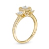 Thumbnail Image 2 of 0.95 CT. T.W. Princess-Cut Diamond Frame Past Present Future® Engagement Ring in 14K Gold